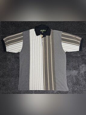 Knights of Round Table 2XLT Retro Striped Polo Shirt